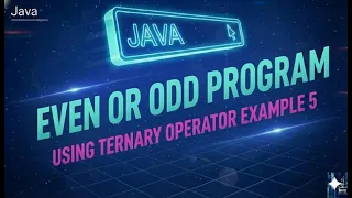 Day24 - Even or Odd Number Using Ternary Operator in Java Java Developers 2025