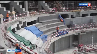 На новой «Арене Омск» скоро начнут монтировать конструкцию кровли