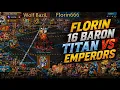 FULL T5 BATTLE FLORIN VS EMPERORS AND MAXED TITAN PURE CHAOS LORDS MOBILE