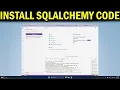 How To Install SQLAlchemy in VS Code