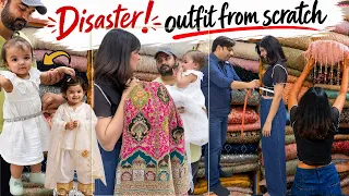 We Tried Making Twinning Outfits From Scratch… BIG Mistake! 😭 | Delhi Fabric Market