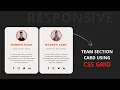 Responsive Team Section Card Using CSS Grid