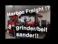 Harbor Freight BAUER 8 in Bench Grinder with Belt Sander