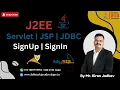 J2EE - Servlet JSP JDBC SignUp SignIn Java Web Application Learn with Mr Kiran Jadhav