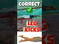 Correct leg kicks movement swim like pro