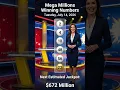 Mega Millions Winning Numbers Lottery Results - Tuesday July 14 2026