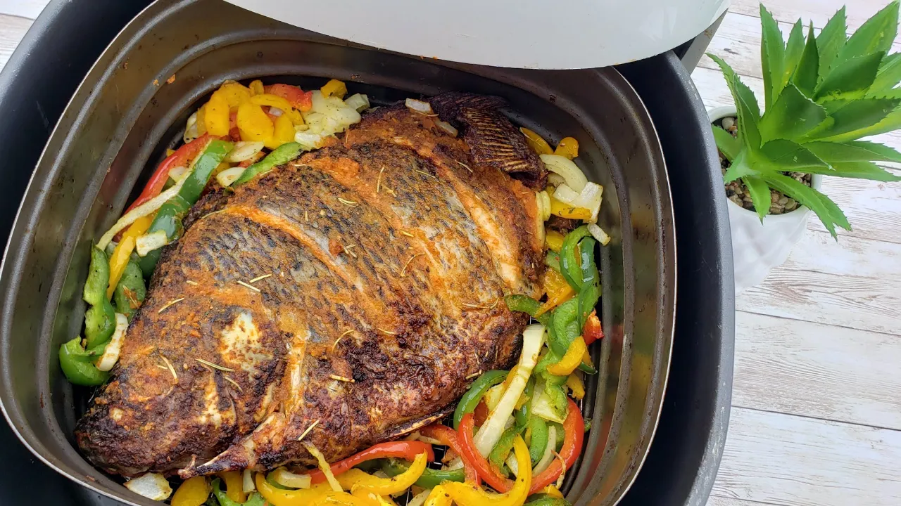Tilapia Fish in Air Fryer   How To Make Whole Tilapia Fish in AIRFRYER