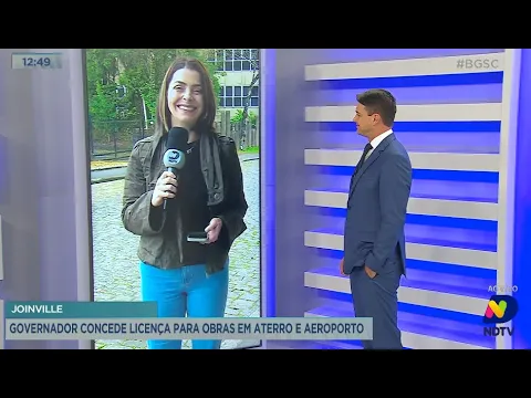 Joinville: governador concede licença para obras em aterro e aeroporto