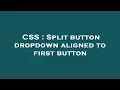 CSS Split button dropdown aligned to first button
