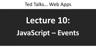 CSCI4208 - Lecture 10 JavaScript