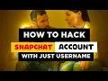 Como hackear una cuenta de Snapchat solo con el nombre de usuario metodo 100 efectivo