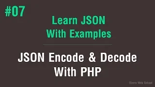 Learn JSON in Arabic - JSON Encode And Decode With PHP