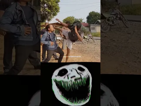 blud trying fight a homeless 💀 | troll face meme (credit: @penariktv1)