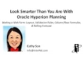 Making a Hyperion Planning Web Form