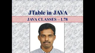 JTable in JAVA LEC 78