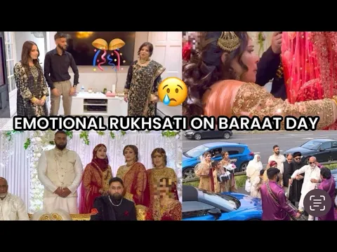 Download MP3 BRIDE LEAVING HER FAMILY ON EMOTIONAL RUKHSATI ON BARAAT DAY🎊😢| BRIDE AND GROOMS BARAAT ENTRANCE 🥰