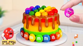 Awesome M M Cake Satisfying Miniature M M Cake with Chocolate Decorating Colorful M M Cake