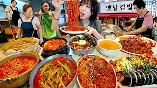 50년 동안 3대째 내려온 부침개 김밥?!😳 정읍 옛날김밥 라뽂이 비빔밥 돈까스 라면 먹방