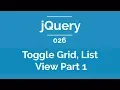 Arabic jQuery Practical Course - Toggle Between List and Grid View Part 1