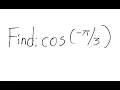 Trigonometry Find cos - 3