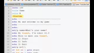 Batch Game Tutorial Part 1 Menu Screen