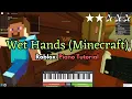 Minecraft - Wet Hands EASY Piano Tutorial
