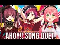 Download Lagu 【Hololive】Miko and Marine duets Ahoy!! by Houshou Marine during singing off collab stream【Eng Sub】