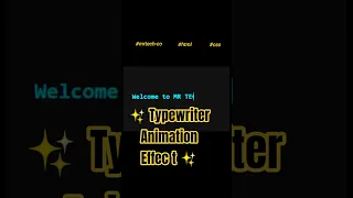How to Create a Typewriter Text Animation Using HTML CSS No JavaScript