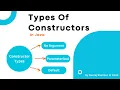 Types of constructor in java How many types of constructor in java In Hindi Neeraj Sharma