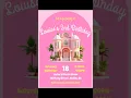 Pink Doll Dreamhouse Birt ay Invitation