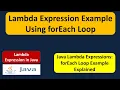 Lambda Expression Example Using forEach Loop Lambda expression in Java Java Lambda expressions