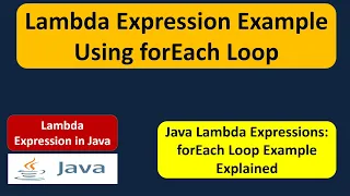 Lambda Expression Example Using forEach Loop Lambda expression in Java Java Lambda expressions