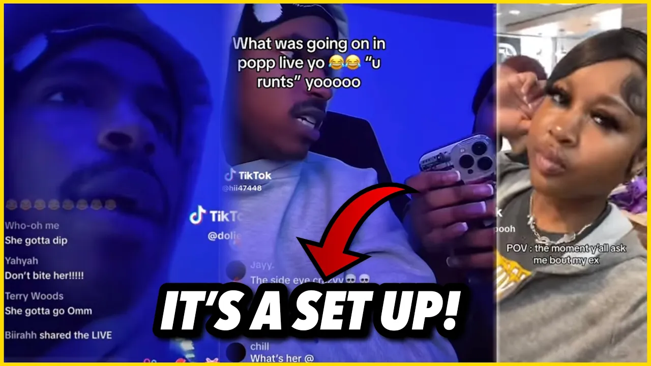 Rapper CATCHES Devious Woman Sending out his Location! Popp Hunna Kicks her out on Live!