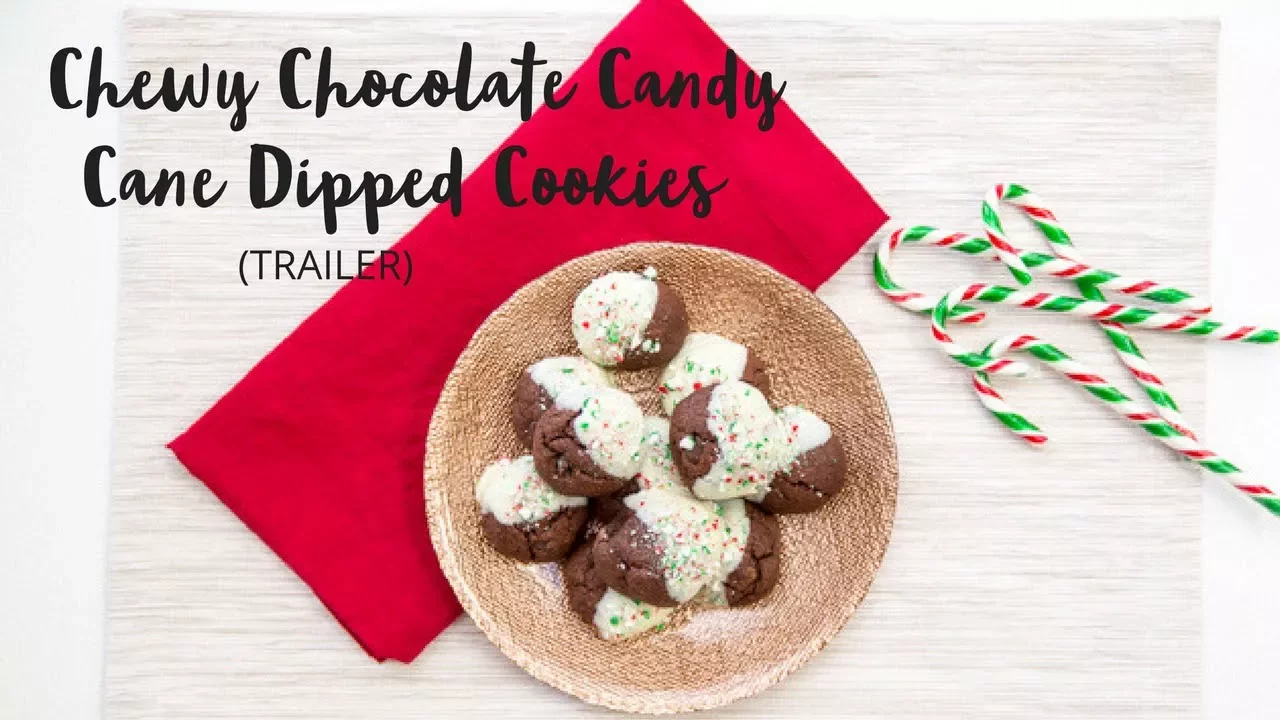 Chewy Chocolate Candy Cane-Dipped Cookie Recipe