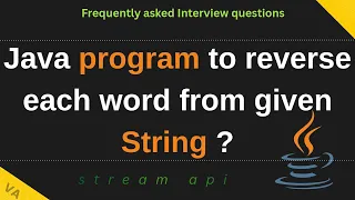 Reverse Words in a String Java Coding Interview Question