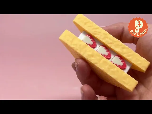 Japanese Fruit Sando Fidget Clicker Keychain - Kawaii, Fake Food, Sandwich, Fruits, Clickable, Charm video thumbnail