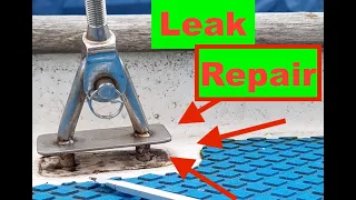 Leak repair with butyl on a boat