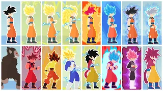 goku all transformations stickman animation dragon ball