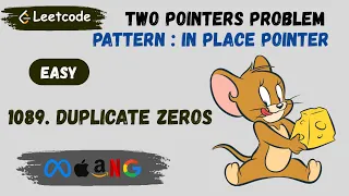 1089 Duplicate Zeros Two Pointers Problem In Place Pointer Pattern