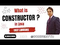 What is constructor in java Types of constructor in java Use of constructor Constructor example