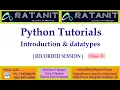 python tutorials python introduction and data types by Mr Ratan class-08