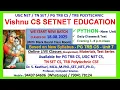 PG TRB CS 2025 Computer Science Python Unit 7 New Updated Unit Vishnu CS SET NET Education