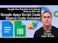 Learn Google Apps Script Use a Doc as a template to populate with Sheet data and email as PDF