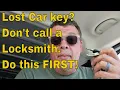 Lagu Lost Car key? Don't call a Locksmith. Do this FIRST!
