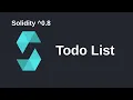Todo List Solidity 0 8