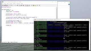 Printing int float with printf