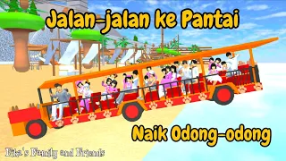 Fika's Family and Friends | Jalan-jalan ke Pantai Naik Odong-odong | Sakura School Simulator