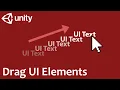 Unity C - How to get click drag a UI element