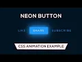 Neon Light Button Hover Animation CSS Animation Examples