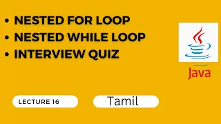 16 JAVA Nested for loop nested while loop Interview question s on nested for and while loop